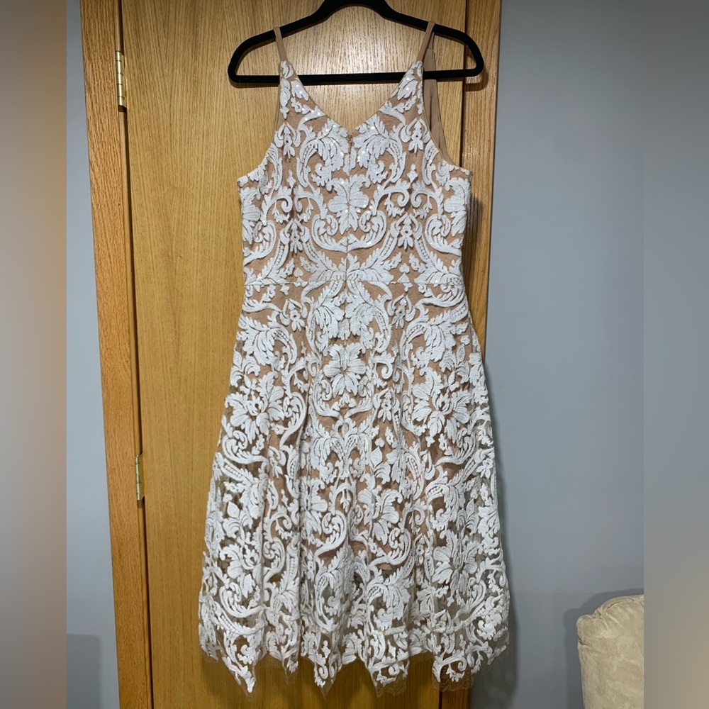 Dress the Population Blair Sleeveless Sequin Lace Midi Dress - Size XXL - Picture 3 of 9